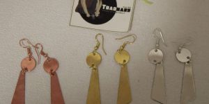 Triangle Shape Plain Design Brass Earring & Copper Earring From Tradnary