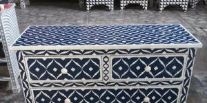 Resin Inlay Chest Dresser Bone MOP Inlay Furniture from Tradnary