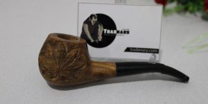Carved Smoking Pipe in Floral Caving Design Tabaco Pipes from Tradnary