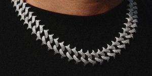 designer jewellery set/ Cuban link chain