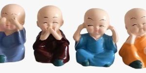 Polyresin Buddha Monk Set