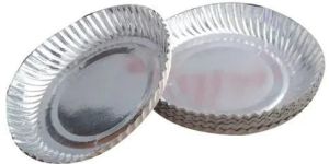 9 Inch Round Silver Foil Paper Plates