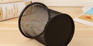 Black Metal Pen Holder, for Office