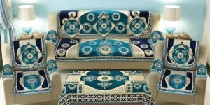 Chikan Embroidered Sofa Cover