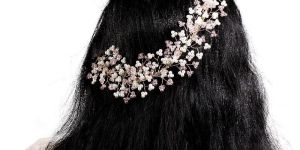 Beautiful Bridal Headband, Tiara & Hair Accessory with White & Flexible Wire and Pearl for Girls/Wom