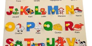 Portuguese Alphabet with Picture Tray