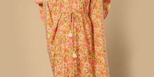 Floral Yellow Nightwear Kaftan