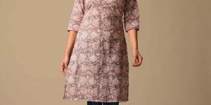 Mauve Mosaic Print Kurta