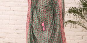 Motif Print Floor Length Nighty Kaftan