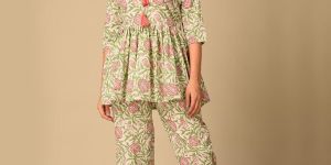 Off-White Pink Blooms Loungewear Set