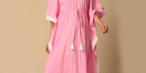 Rosy White Nightwear Kaftan