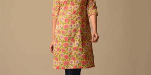 Summer Blooms Short Cotton Kurta