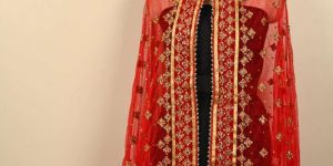 Embroidered Net Dupatta