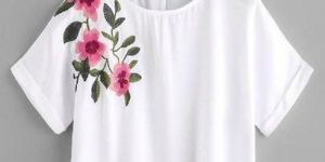 Ladies Embroidered T-shirt
