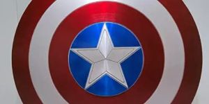 Metal Classic Comic Captain America Shield Red Color 22 Inch