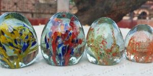 Glass Egg Paperweight