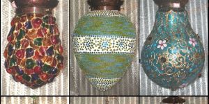 Glass Mosaic Hanging Lamp