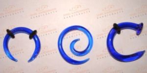 Glass Nail Spiral Pincher Body Piercing Jewelry