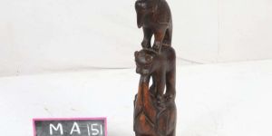 Wooden Elephant Candle Holder