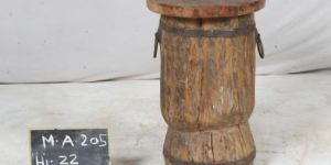 Wooden Okhli Stool