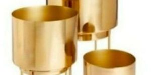 Antique Gold Iron Planter