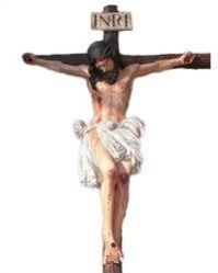 Wooden and Fiber Jesus Statue