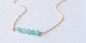 Aquamarine Gemstone Beaded Bracelet