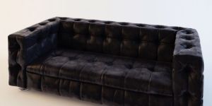 Leather Quilted Sofa