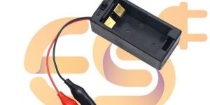 Single 9V battery holder hard plastic case with on-off switch and alligator clip (1 x 9V=9volt)