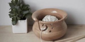 Handcrafted Wooden Yarn Bowl