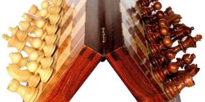 Portable Wooden Chess Board Set