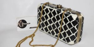 Black & White Resin Clutch bag