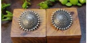 Handcrafted Brass Oxidised Studs