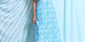 FEROZI CALM COTTON KURTA PANTS SET WITH TURNUP SLEEVES