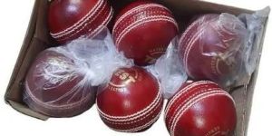 168gm Red Leather Cricket Ball