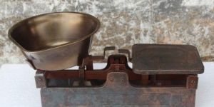 Vintage Weighing Scale with Brass Bowl