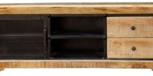 Wooden & Iron Tv Unit