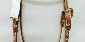 Leather Hand Carved Horse Headstall
