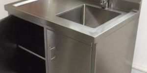 Stainless Steel Work Table with Sink and Drawer