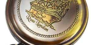 Collectible Vintage Brass Push Button Ship Pocket Compass Maritime Gift 3