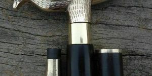 Handmade Solid Brass Peacock Head Handle Vintage Style Walking Cane Wooden Stick