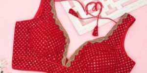 Red Velvet Designer Blouse