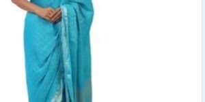Sky Blue Soft Georgette Saree