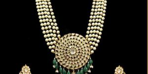 Jadu Diamond Polki Necklace Set