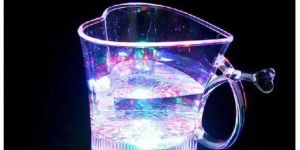 Heart Shape Activated Blinking LED Glass Cup