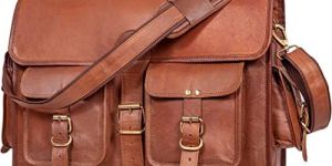 Four Pocket Leather Laptop Messenger Bag