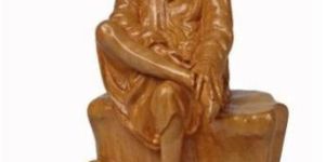 Wooden Sai Baba Statue