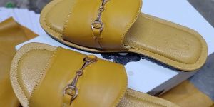 Pure Leather Slides Tpr Sole by Ezy Walk
