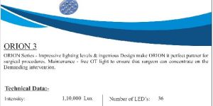 Led Surgical Light (ORION-301)