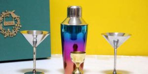 Stainless Steel Rainbow Barware Set